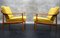 Vintage German Lounge Chairs in Yellow Fabric by Walter Knoll, 1960s, Set of 2 17