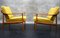Vintage German Lounge Chairs in Yellow Fabric by Walter Knoll, 1960s, Set of 2, Image 17