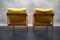 Vintage German Lounge Chairs in Yellow Fabric by Walter Knoll, 1960s, Set of 2 21