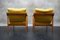 Vintage German Lounge Chairs in Yellow Fabric by Walter Knoll, 1960s, Set of 2, Image 21