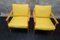 Vintage German Lounge Chairs in Yellow Fabric by Walter Knoll, 1960s, Set of 2, Image 9