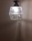 Flache Vintage Deckenlampe mit quadratischem Glasschirm aus Messing, 1970er 4