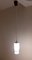 Lampada da soffitto piccola cilindrica con schermo in vetro a rilievo con montatura in ottone, anni '70, Immagine 4