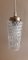 Small Cylindrical Ceiling Lamp with Relief Glass Screen of Brass Mount, 1970s, Image 2