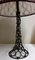 Large Vintage Table Lamp with a Metal Foot in a Braided Look and a Fabric -Related Pipe Mesh Screen, 1980s, Image 4