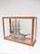 Maqueta de barco vintage con vitrina de madera, años 50, Imagen 2