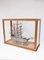 Vintage Schiffsmodell mit Holzvitrine, 1950er 2