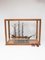 Maqueta de barco vintage con vitrina de madera, años 50, Imagen 5