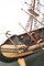Maqueta de barco vintage con vitrina de madera, años 50, Imagen 9