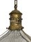 Vintage Antique Industrial French Holophane Prismatic Glass Ceiling Stiletto Pendant Light Lamp 5