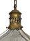 Vintage Antique Industrial French Holophane Prismatic Glass Ceiling Stiletto Pendant Light Lamp, Image 5