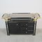 Hollywood Regency Lacquered Cabinet in Black, 1980s 1