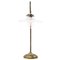 Vintage French Brass & Glass Table Lamp, 1950s, Image 4