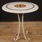 Italian Iron Side Table with Inlaid Marble Top, 1960 1