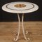 Italian Iron Side Table with Inlaid Marble Top, 1960, Image 1