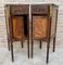 Antique French Louis XVI Walnut and Bronze Nightstands, 1920s, Set of 2 7