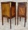 Antique French Louis XVI Walnut and Bronze Nightstands, 1920s, Set of 2 3