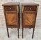 Antique French Louis XVI Walnut and Bronze Nightstands, 1920s, Set of 2 8