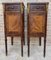 Antique French Louis XVI Walnut and Bronze Nightstands, 1920s, Set of 2 1