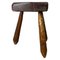 Mid-Century Brutalist French Three-Legs Milking Stool, 1970s 1