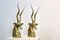 Brass Kudu Antelope Sculptures attributed to Karl Springer, 1970s, Set of 2 1