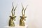 Brass Kudu Antelope Sculptures attributed to Karl Springer, 1970s, Set of 2, Image 1