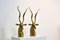 Brass Kudu Antelope Sculptures attributed to Karl Springer, 1970s, Set of 2 6