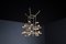 Lámpara de araña Mid-Century de latón con 28 luces, Suiza, años 60, Imagen 14