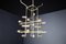 Lámpara de araña Mid-Century de latón con 28 luces, Suiza, años 60, Imagen 10