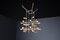 Lámpara de araña Mid-Century de latón con 28 luces, Suiza, años 60, Imagen 15