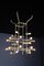 Lámpara de araña Mid-Century de latón con 28 luces, Suiza, años 60, Imagen 16