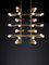 Mid-Century Brass Chandelier with 40 Lights, Switzerland, 1960s 13