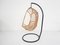 Egg Shaped Hanging Chair in Bamboo on Metal Base, 1960s, Image 3