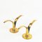 Scandinavian Liljan Brass Candlesticks attributed to I.A.Björk for Ystad Sweden, 1950s, Set of 2 2