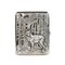 Russian Slotted Cigarette Case in Silver with Wolf at the Edge of the Forest Decor, Late 19th-Early 20th Century 1