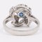 Vintage Tourbillon Ring in 14K White Gold with Sapphire and Diamonds, 1970s 6