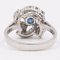 Vintage Tourbillon Ring in 14K White Gold with Sapphire and Diamonds, 1970s, Image 6