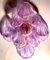 Apliques de concha de amatista rosa de cristal de Murano, 1980. Juego de 2, Imagen 2