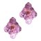 Pink Amethyst Shell Murano Glass Sconces, 1980, Set of 2 1
