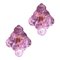 Rosa Amethyst Wandleuchten aus Muranoglas, 1980, 2 . Set 1