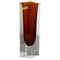 Large Ochre Murano Glass Sommerso Vase by Flavio Poli, 1970s 1