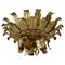 Large Golden Metal Wall Light, 1960, Image 1