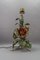 Hollywood Regency Style Green and Red Painted Toleware Flower Table Lamp, 1970s, Image 4
