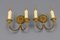 French Neoclassical Style Bronze Twin Arm Sconces, 1920s, Set of 2, Image 7