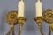 French Neoclassical Style Bronze Twin Arm Sconces, 1920s, Set of 2 8
