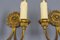 French Neoclassical Style Bronze Twin Arm Sconces, 1920s, Set of 2, Image 8