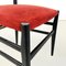 Italienischer Leichter Stuhl aus Holz & Rotem Stoff von Gio Ponti für Cassina, 1951 11