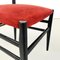 Silla ligera italiana de madera y tela roja de Gio Ponti para Cassina, 1951, Imagen 11