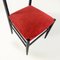 Italian Light Chair in Wood and Red Fabric by Gio Ponti for Cassina, 1951 10