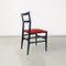 Italian Light Chair in Wood and Red Fabric by Gio Ponti for Cassina, 1951, Image 4